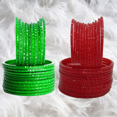 LYBASHINE Glass Bangle Set(Pack of 2)