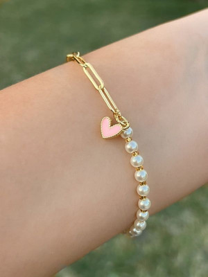 DAREBYGOLDENERA Shell Pearl Gold-plated Bracelet