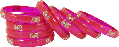 NMII Glass Zircon Bangle Set(Pack of 8)