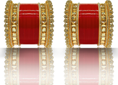 beutifly Metal, Plastic Gold-plated Bangle Set(Pack of 2)