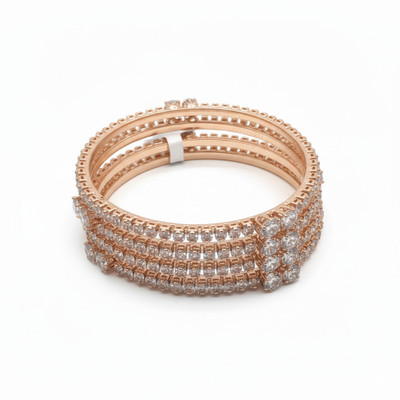 THETRENDYFASHIONS Copper Bangle(Pack of 12)