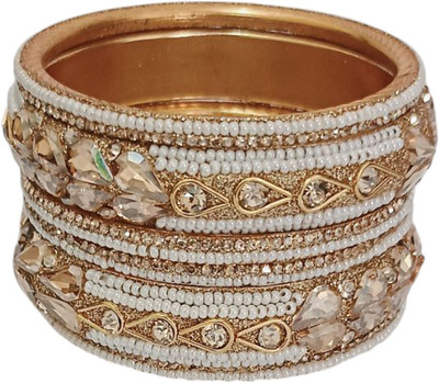 Ashnit Alloy Beads Gold-plated Bangle Set(Pack of 4)