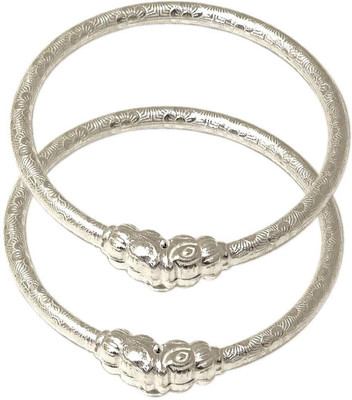 Lakhdatar and Sons Jewellers Silver Silver Kada(Pack of 2)