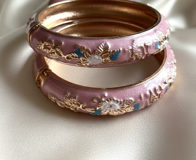 gadbad jhaala Brass Enamel Bracelet Set(Pack of 2)