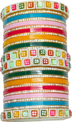 AMCM Plastic Zircon Bangle Set(Pack of 2)