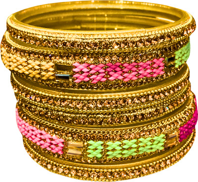Diyantra Trading Glass Bangle Set(Pack of 6)