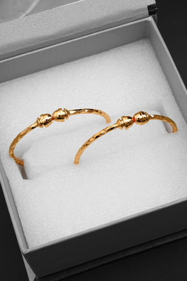Gemini Creation Alloy Cubic Zirconia Gold-plated Bracelet Set(Pack of 2)
