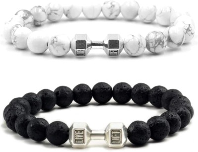 The Key House Stone, Howlite Bracelet Set(Pack of 2)