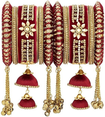 Manasi Alloy Gold-plated Bangle Set(Pack of 2)
