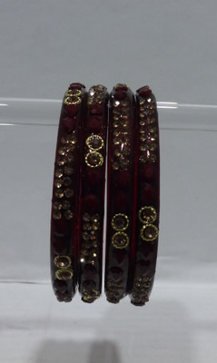 Rudra Glass Diamond Kada(Pack of 4)