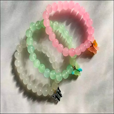 AGASTYA CREATIONS Crystal Bracelet Set(Pack of 4)