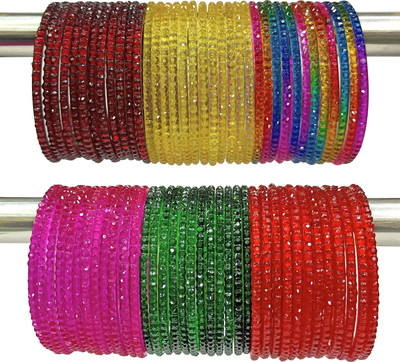 beutifly Glass Beads Bangle Set