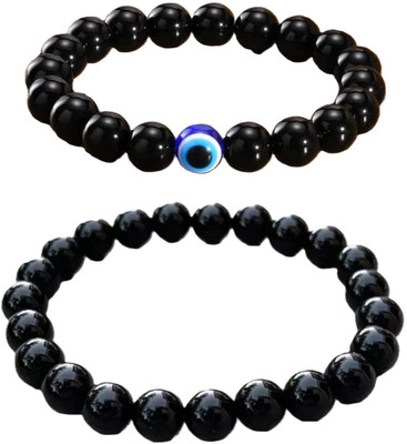 IKONKARR Brass, Stone, Crystal, Plastic, Evil Eye Bracelet(Pack of 2)