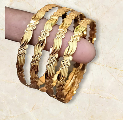 SGN FASHION Brass Gold-plated Bangle Set(Pack of 4)