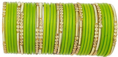 DURGANSH Glass Beads Bangle Set(Pack of 10)