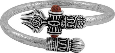 Spyroniix Reeal Treasuree Brass Silver Coated Kada