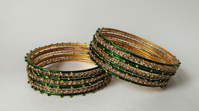 Ornafash Metal Bangle Set(Pack of 2)