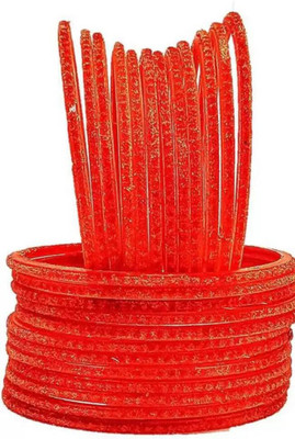 RADHA MOHAN EMPIRE Fabric, Glass Bangle Set(Pack of 24)