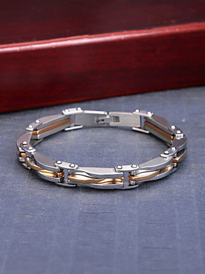 YELLOW CHIMES Stainless Steel Rhodium Bracelet