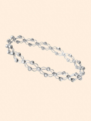 RKB SALES Alloy Cubic Zirconia Silver Cuff