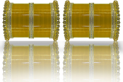 beutifly Metal, Plastic Gold-plated Bangle Set(Pack of 2)