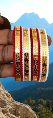 Sajmahal cosmetics Copper Gold-plated Bangle(Pack of 4)