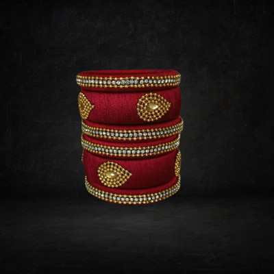 Siraaka Fashion Jewels Dori Zircon Bangle Set(Pack of 6)