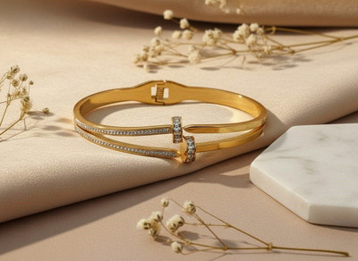 siyaa creation Stainless Steel Gold-plated Bracelet