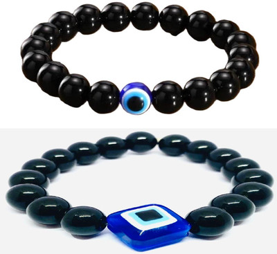 IKONKARR Stone, Crystal, Evil Eye Bracelet(Pack of 2)