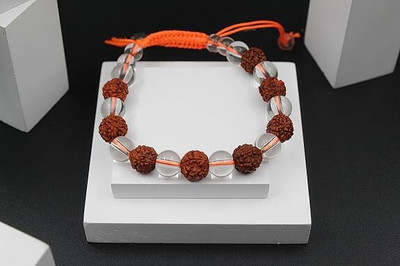 BOBCRAFT Rudraksha Crystal Bracelet