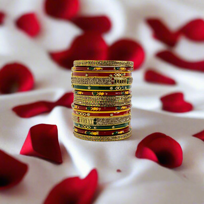 gaonkasaman Lac Bangle Set(Pack of 10)