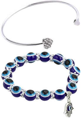 PIXFLIX Turquoise, Alloy Charm Bracelet(Pack of 2)