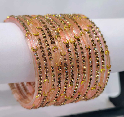 ABC Glass Zircon Bangle(Pack of 10)