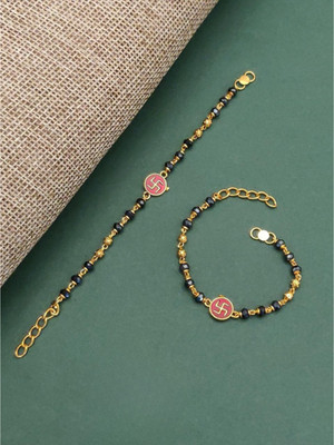 DIADRIM Brass Beads Gold-plated Bracelet Set(Pack of 2)