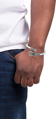 White Chimes Brass, Metal, Sterling Silver, Alloy Silver Kada