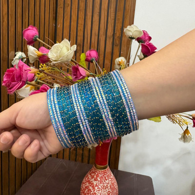 Kaab Glass Bangle Set(Pack of 24)