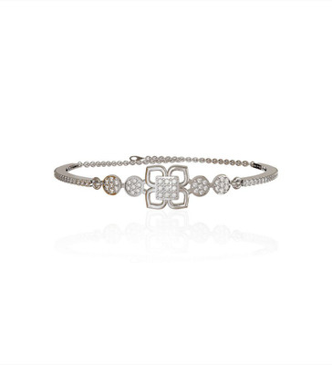 SILphony Silver Cubic Zirconia Silver Bracelet