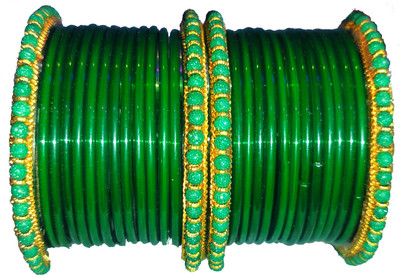 Suhagan Glass Beads Bangle Set(Pack of 10)