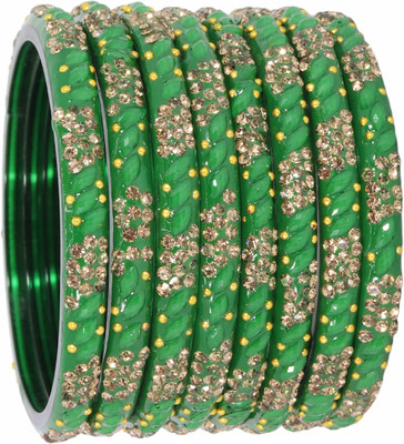 LAVAZZA Glass Bangle Set(Pack of 8)