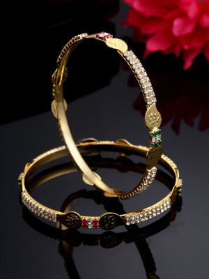 Sanjog Alloy Gold-plated Bangle Set(Pack of 2)