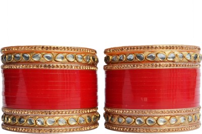 Nexteesh Plastic Zircon Gold-plated Chudas(Pack of 32)