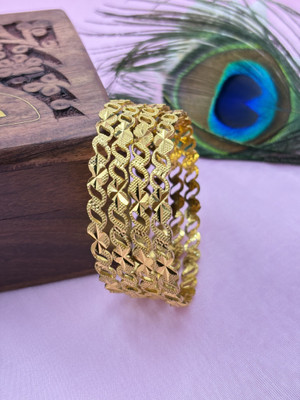 AMRITIYA Brass Brass Bangle Set(Pack of 4)