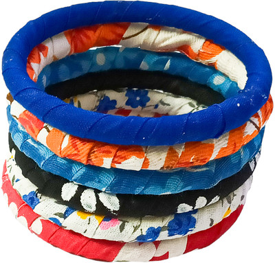 Soundarya boutique Fabric Bangle Set(Pack of 6)