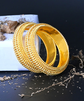 kewai Metal Cubic Zirconia Gold-plated Bangle Set