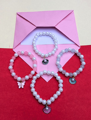 Ennygacessories Glass Charm Bracelet(Pack of 4)