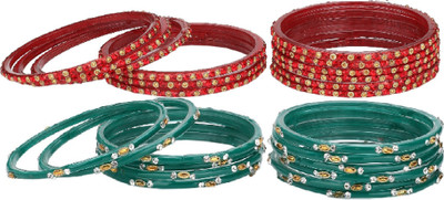 AFAST Glass Beads, Crystal Bangle Set(Pack of 10)