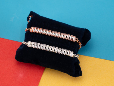 YOGINI JEWELS Alloy Cubic Zirconia, Zircon Rhodium Bracelet