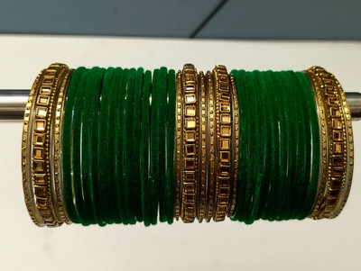 DIVA ENTERPRISES Metal Gold-plated Bangle Set