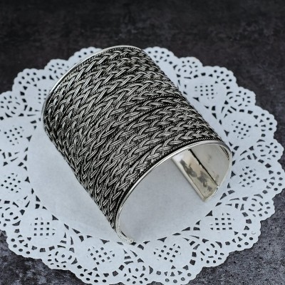 fashiontrend Brass Silver Cuff