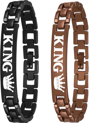 SHURAI Stainless Steel Titanium Bracelet(Pack of 2)